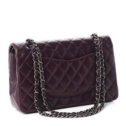 Chanel Lambskin Quilted Medium Double Flap Dark Purple 3 of 13