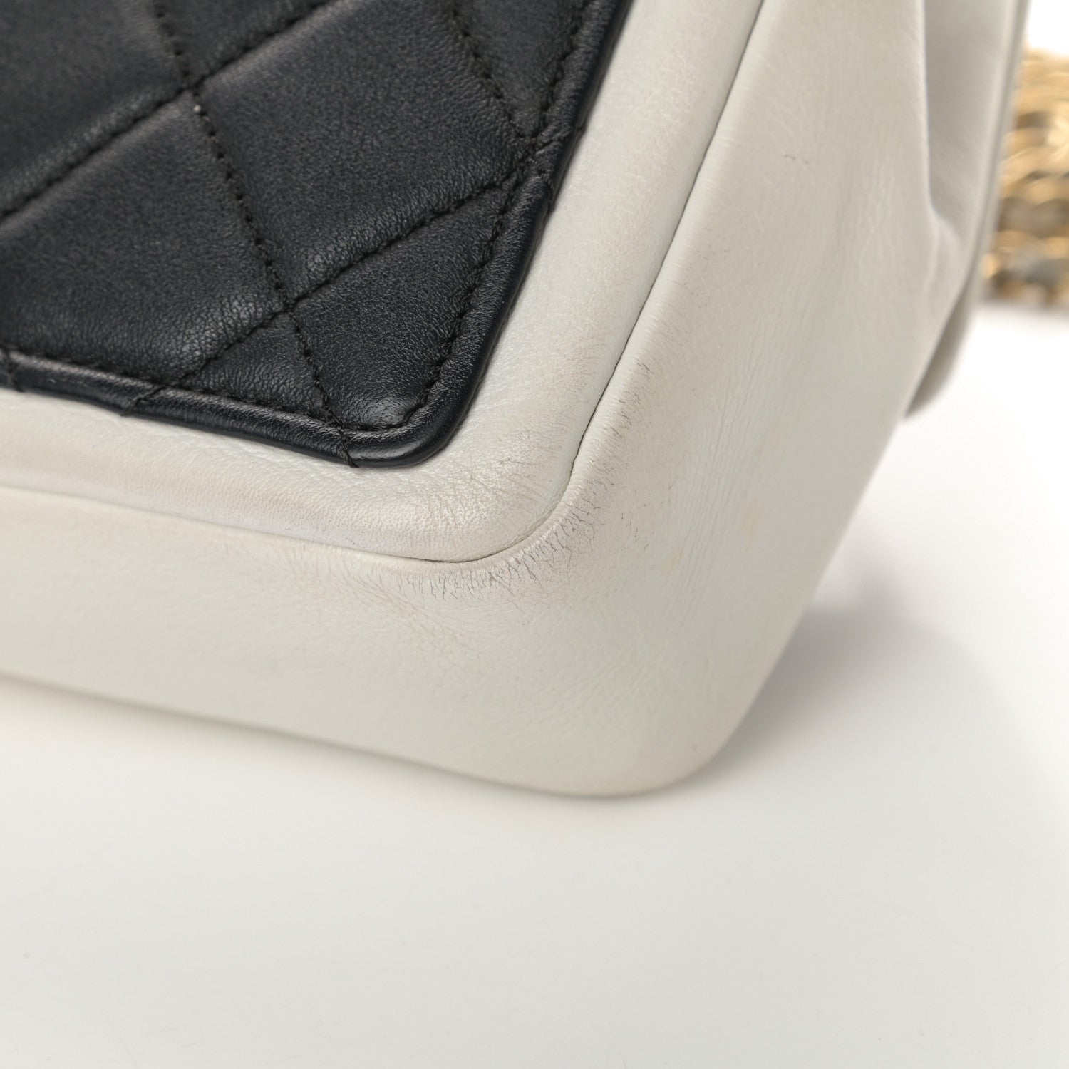 Chanel Calfskin Quilted Medium Graphic Flap Black White 11 of 13