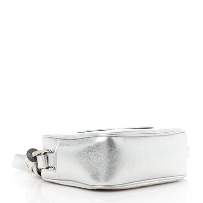 Gucci Metallic Sakai Be Green Calfskin Diagonal Stitched Small Blondie Shoulder Bag Silver 4 of 13