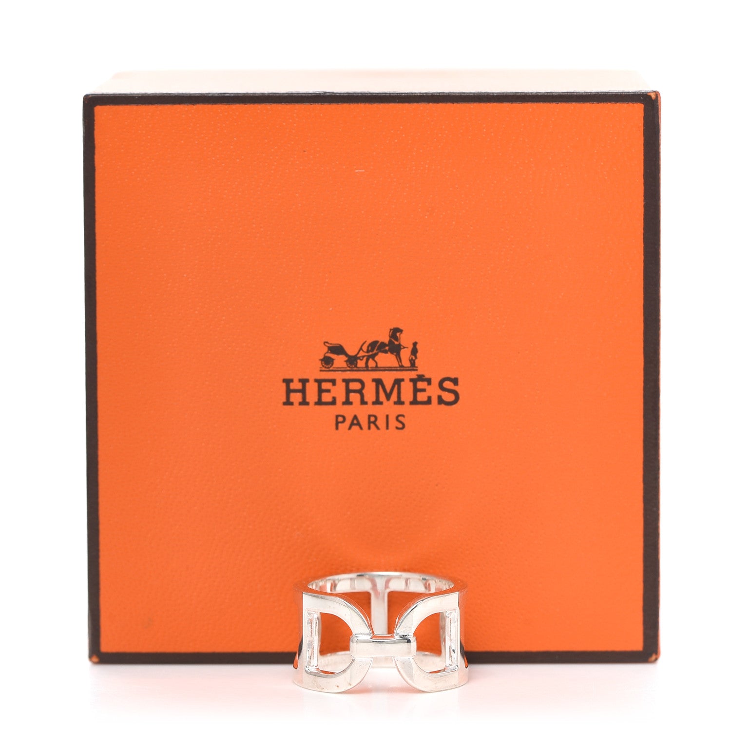 Hermes Sterling Silver MM Ever Chaine d'Ancre Ring 50 5.25 5 of 5