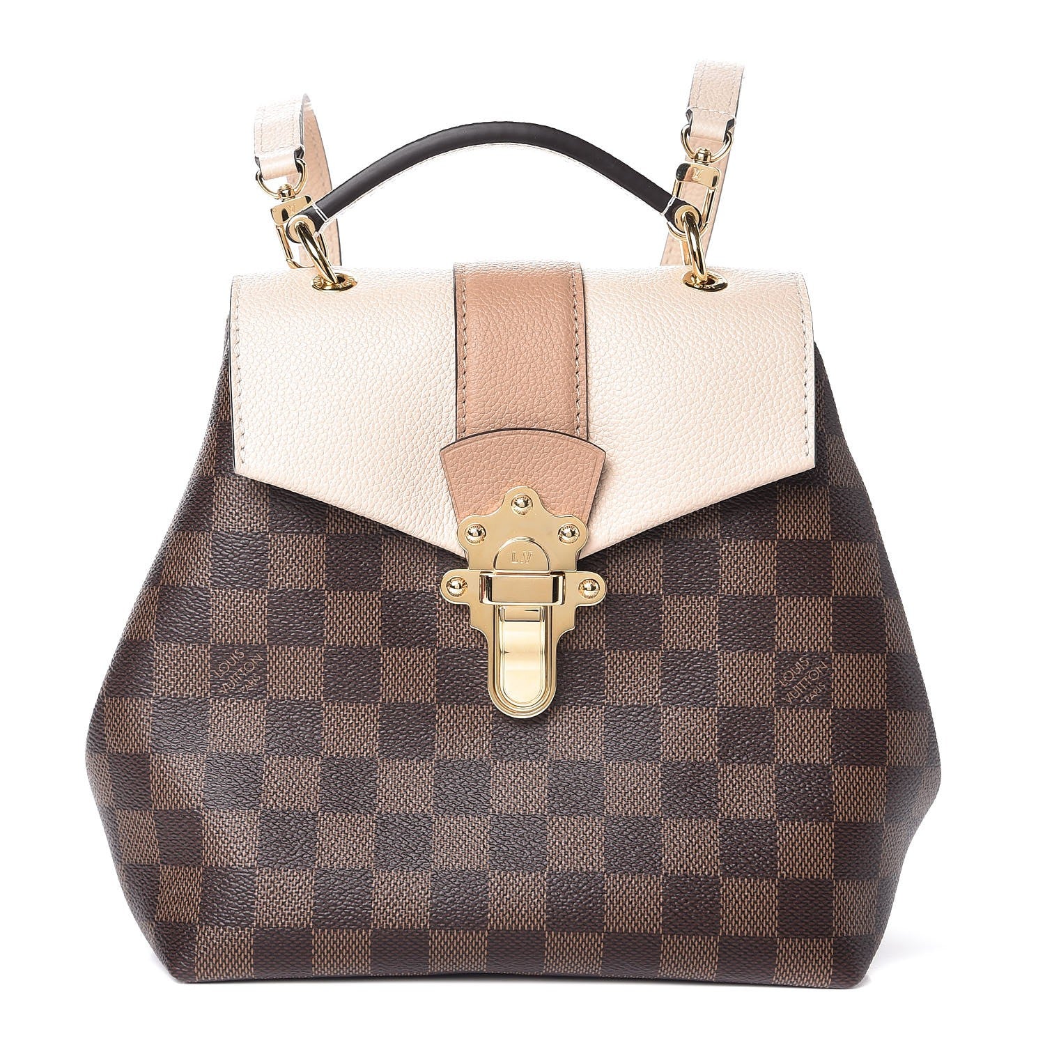 Louis Vuitton Damier Ebene Clapton Backpack Creme 1 of 8