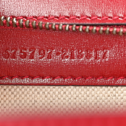 Gucci Boarded Dyana Lux Calfskin Web Small Bamboo 1947 Top Handle Bag Red 7 of 10