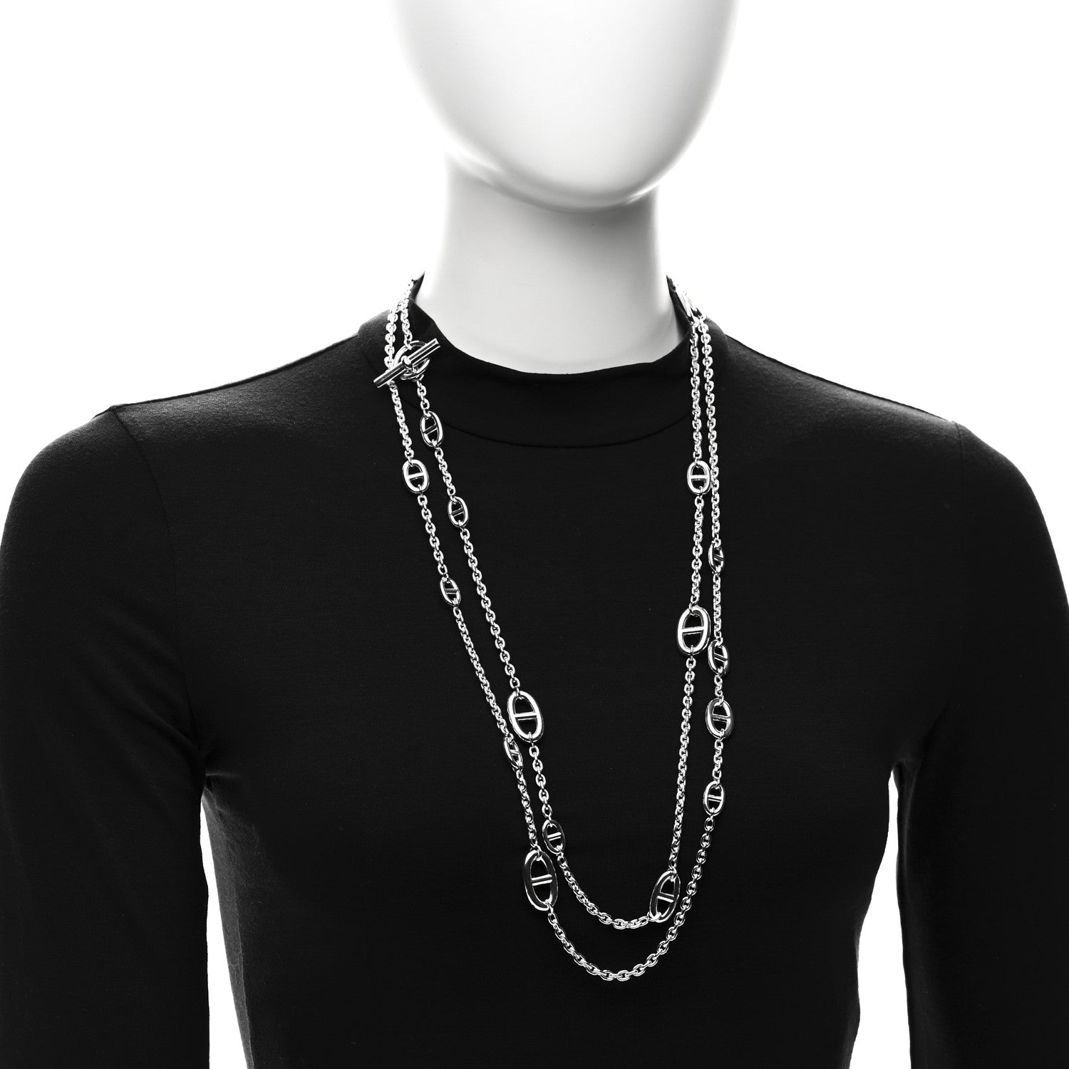 Hermes Sterling Silver Farandole Necklace 160 2 of 6