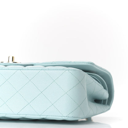 Chanel Caviar Quilted Medium Double Flap Light Blue 6 of 11