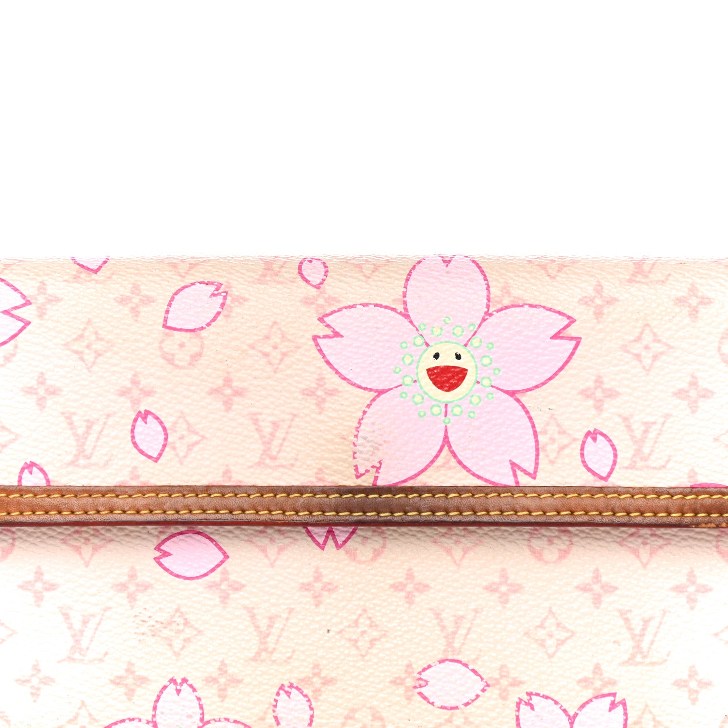 Louis Vuitton Monogram Cherry Blossom Porte Tresor International Wallet Pink 7 of 24