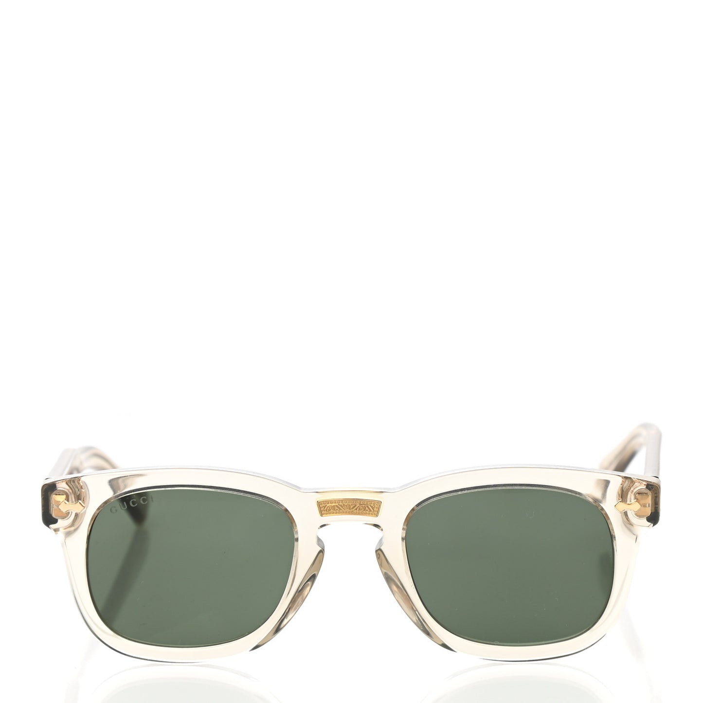Acetate Square Frame Opulent Luxury GG0182S Sunglasses Grey Transparent