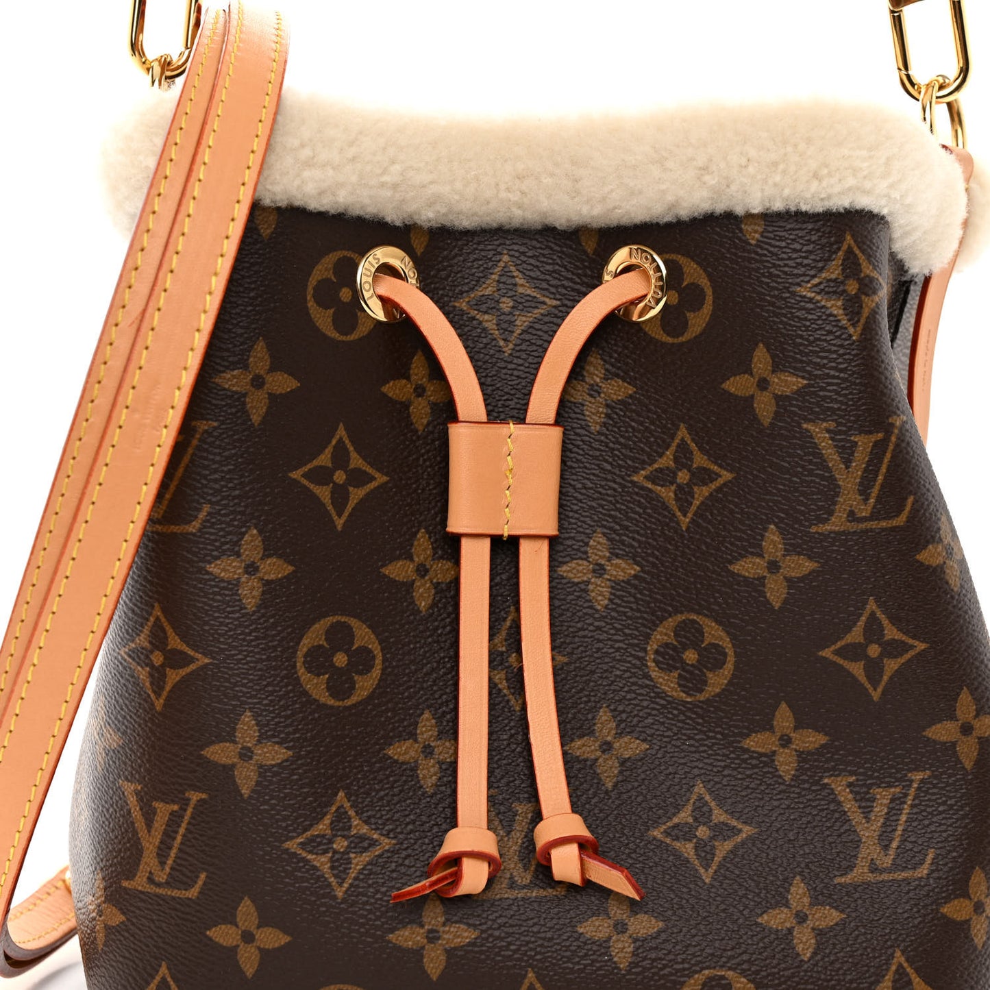 Monogram Shearling Cozygram Neonoe BB
