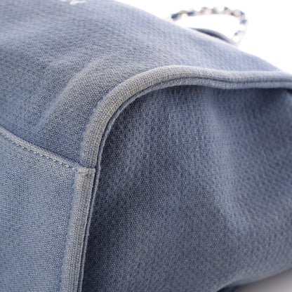 Chanel Canvas Large Deauville Tote Denim Blue 11 of 14