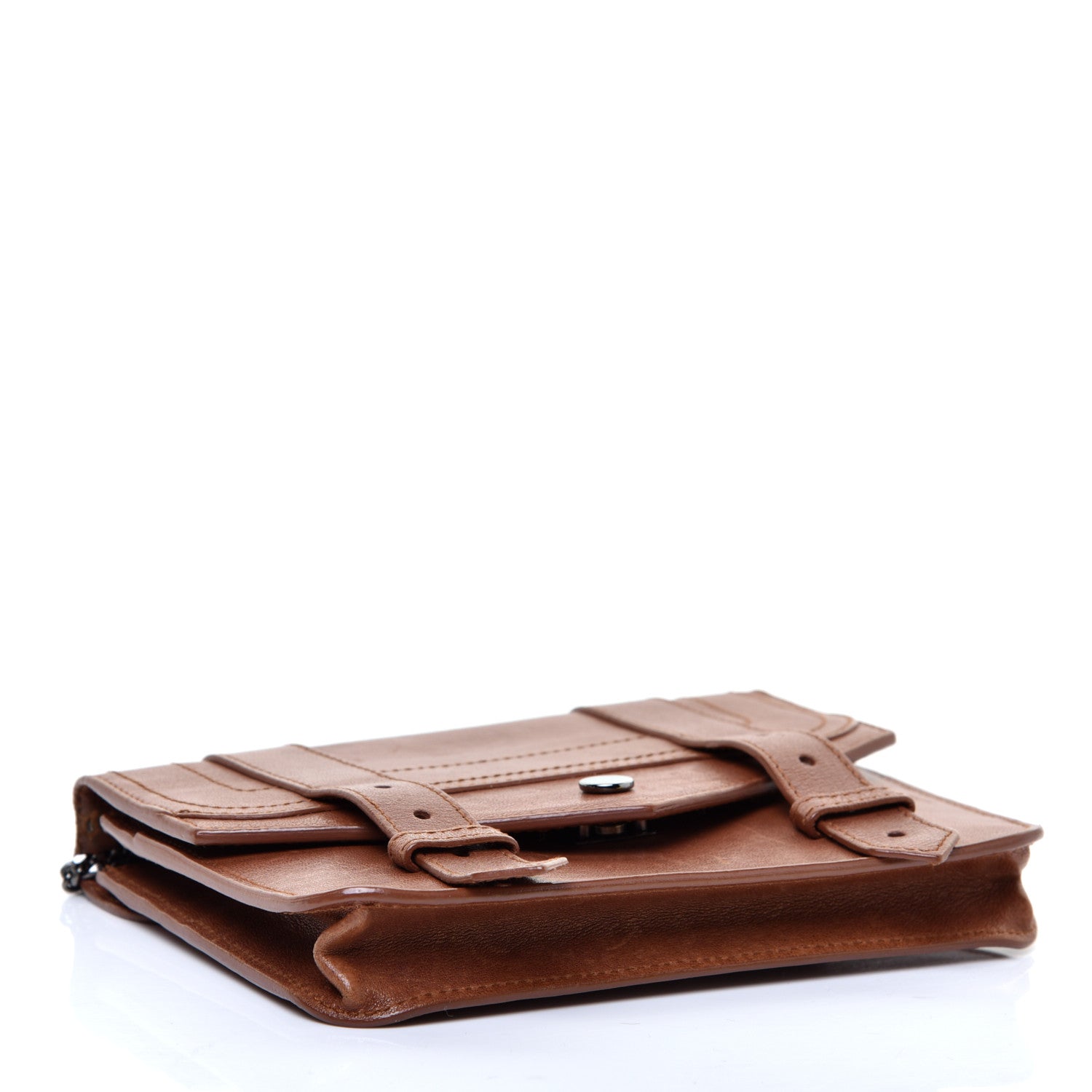 Proenza Schouler Lambskin PS1 Large Chain Wallet Saddle 4 of 10