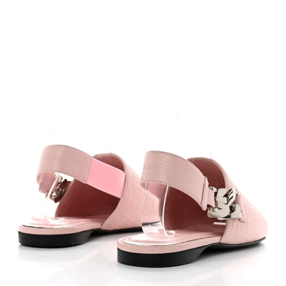 Givenchy Calfskin G Chain Slingback Mules 37.5 Pink 4 of 9