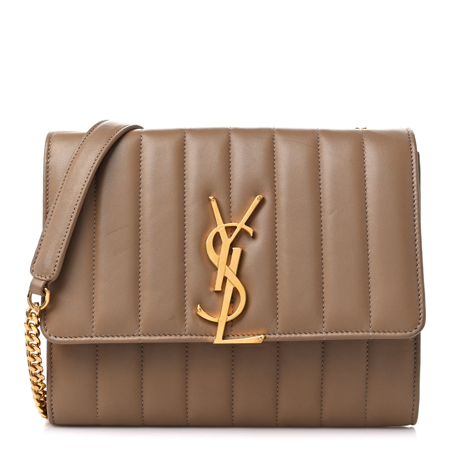 Lambskin Matelasse Monogram Vicky Chain Wallet Peru