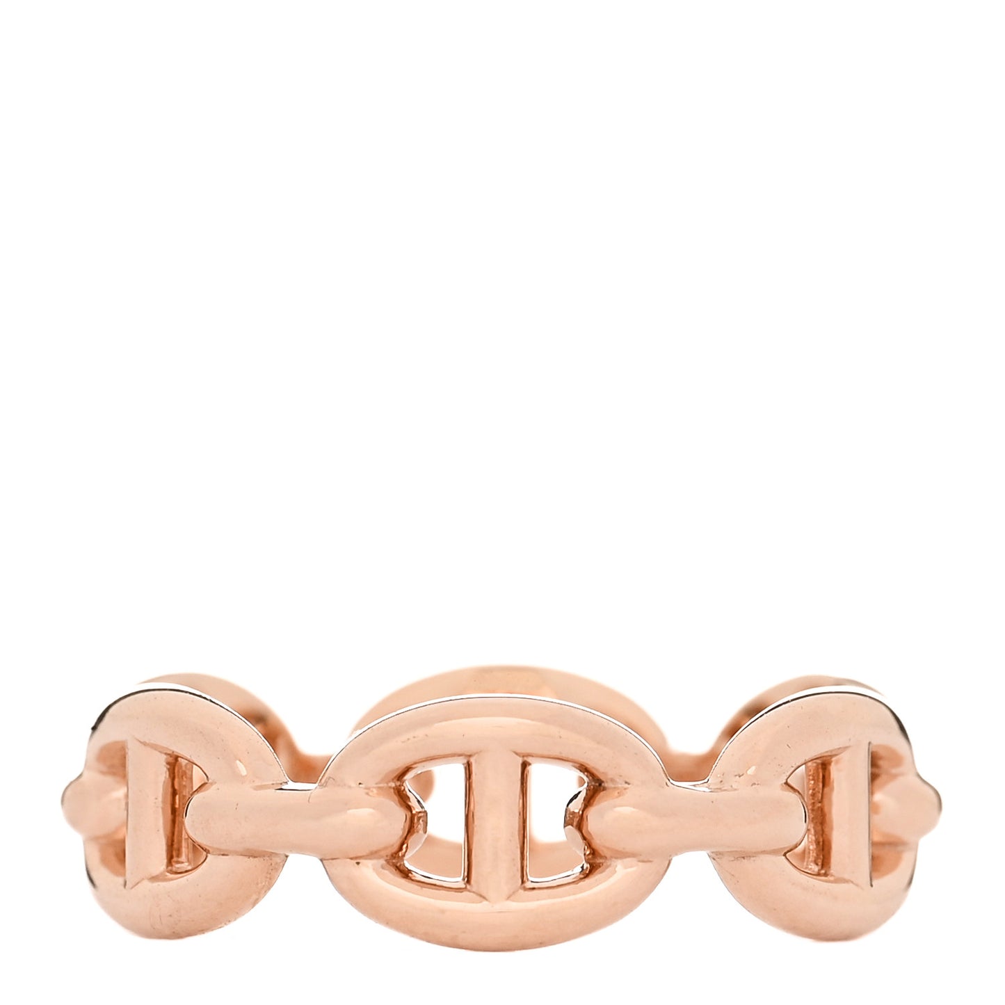18K Rose Gold PM Chaine D'Ancre Enchainee Ring 52 6