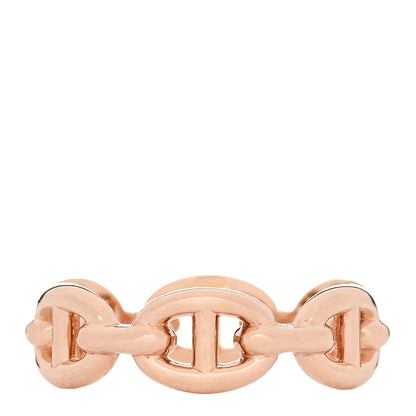 Hermes 18K Rose Gold PM Chaine D'Ancre Enchainee Ring 52 6 1 of 8