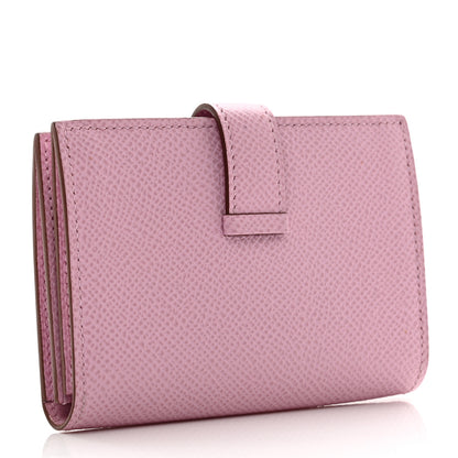 Hermes Epsom Bearn Card Holder Wallet Mauve Sylvestre 3 of 7