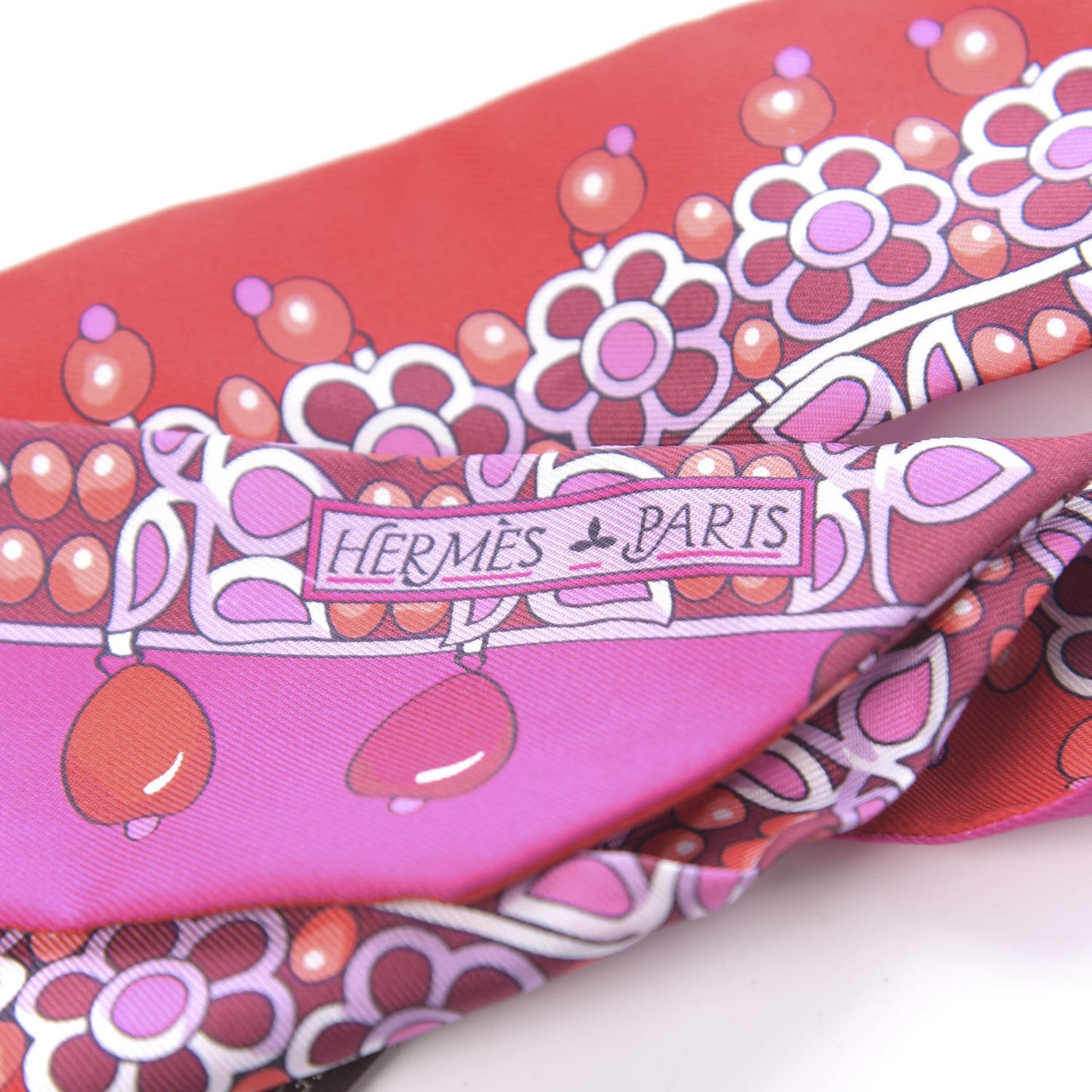 Silk Parures Des Maharajas Twilly Fuchsia Parme Rouge