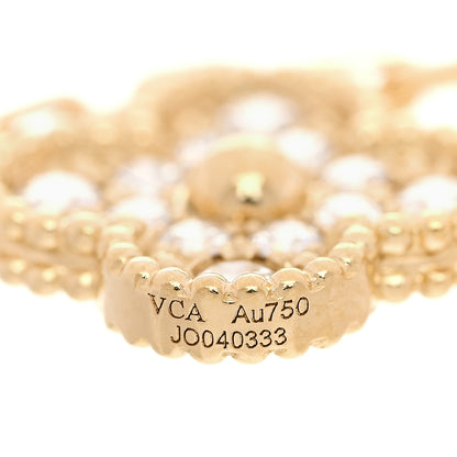 Van Cleef & Arpels 18K Yellow Gold Diamond 5 Motifs Vintage Alhambra Bracelet 6 of 7