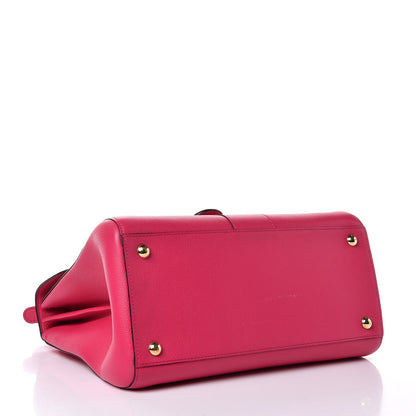 Delvaux Grained Calfskin MM Brillant Satchel Pink 5 of 8