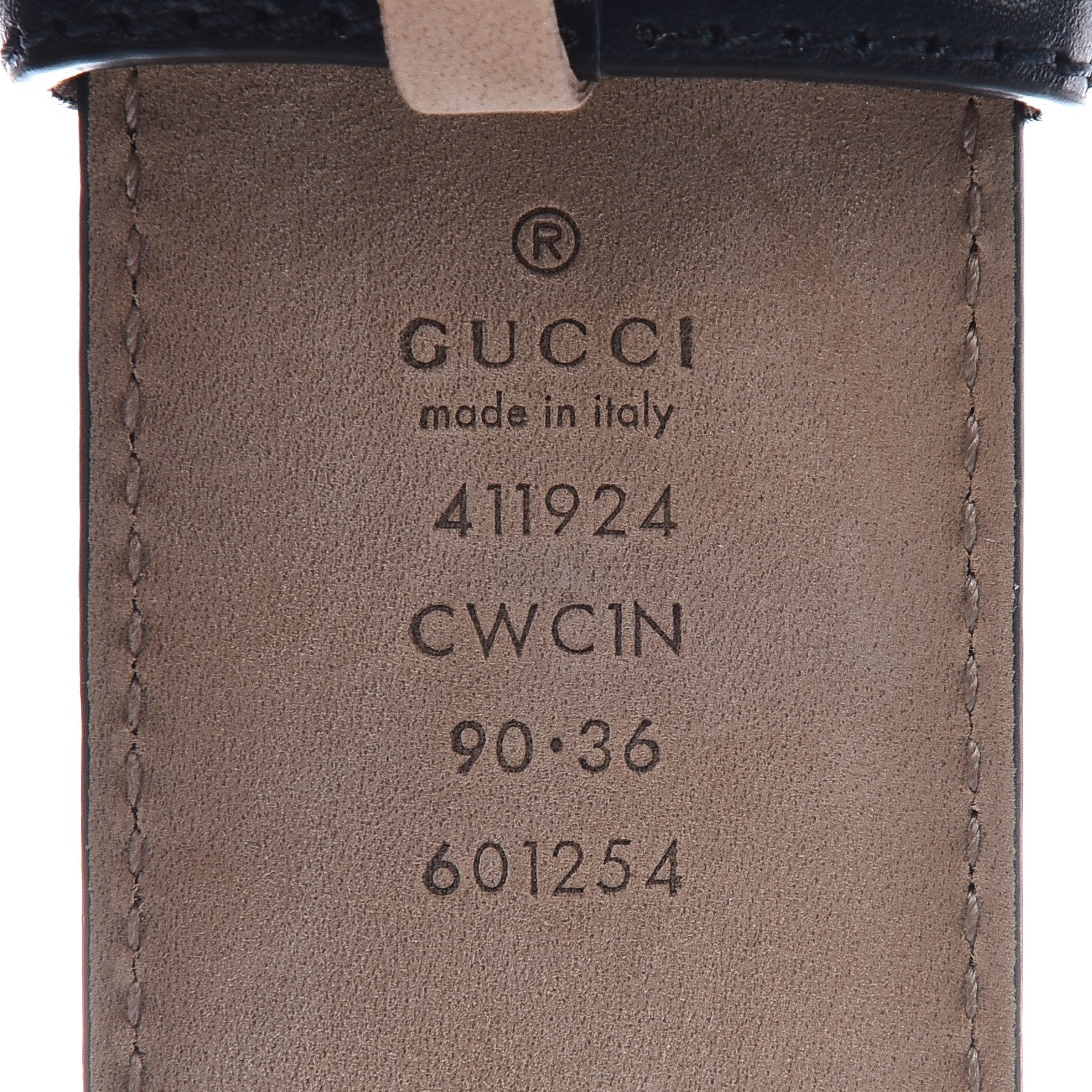 Gucci Guccissima Signature Interlocking G 40mm Belt 90 36 Blue 6 of 10