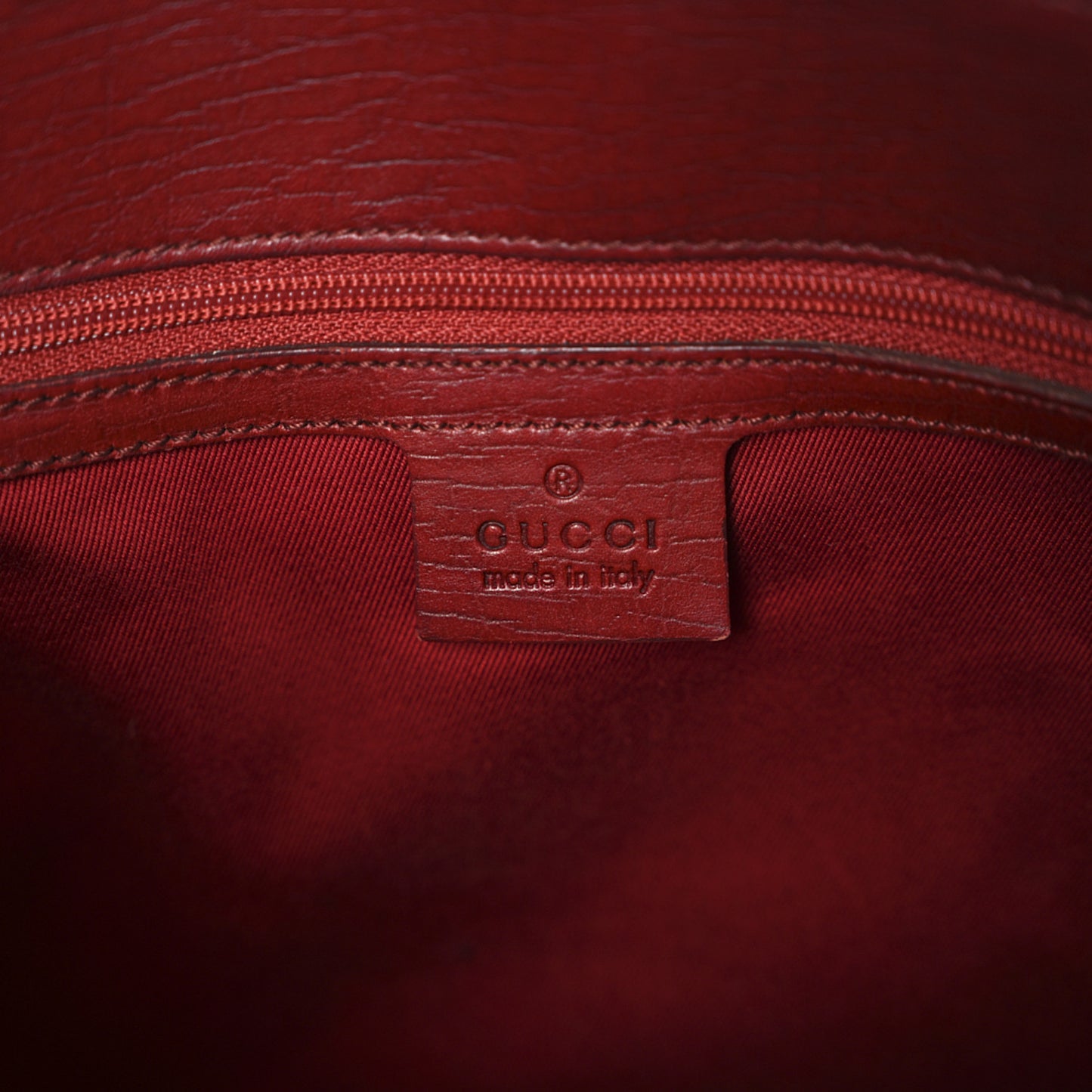 Monogram Large Tote Red