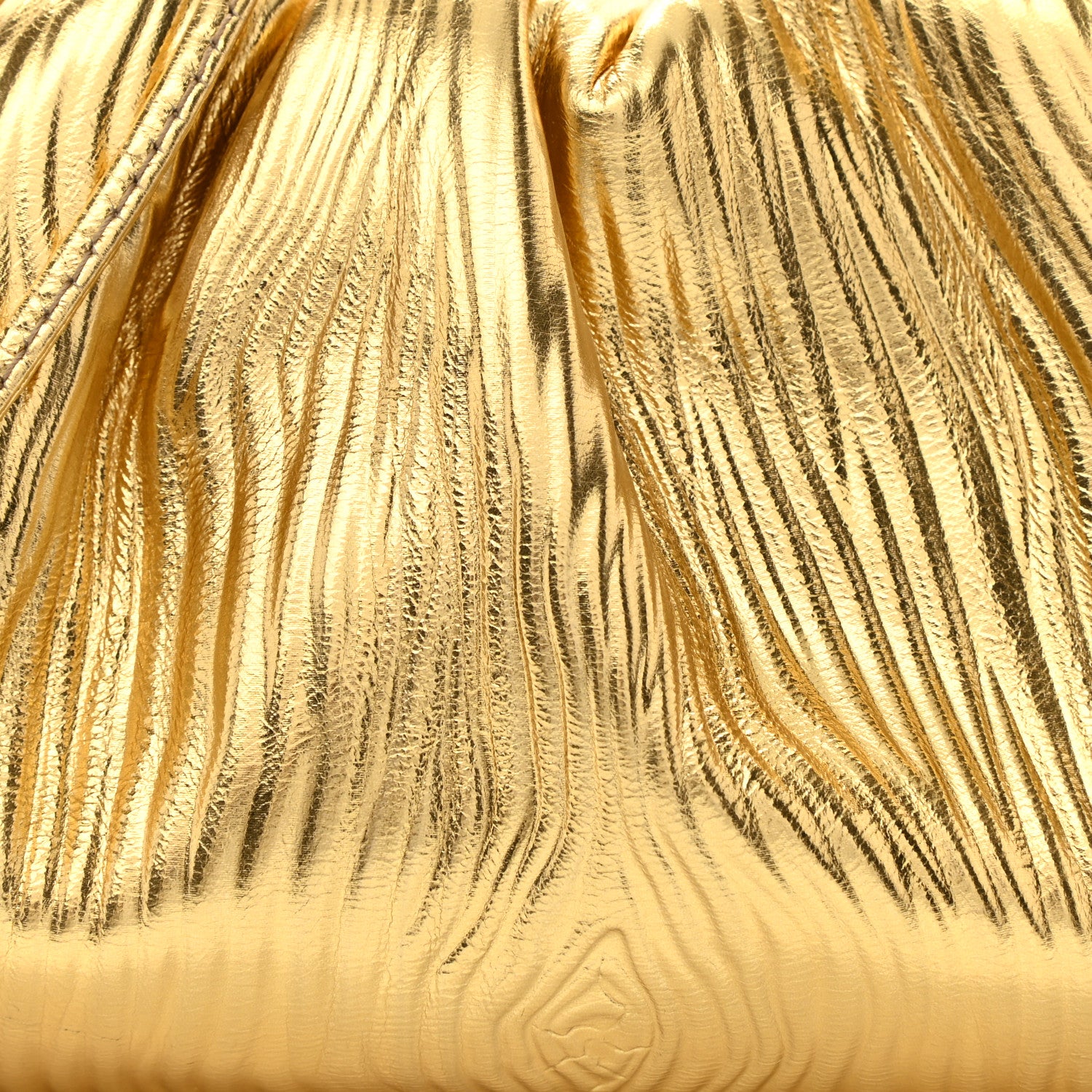 Bottega Veneta Metallic Bark Calfskin The Mini Pouch Gold 8 of 10
