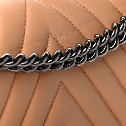 Chanel Lambskin Chevron Quilted New Medium Boy Flap Beige 5 of 6