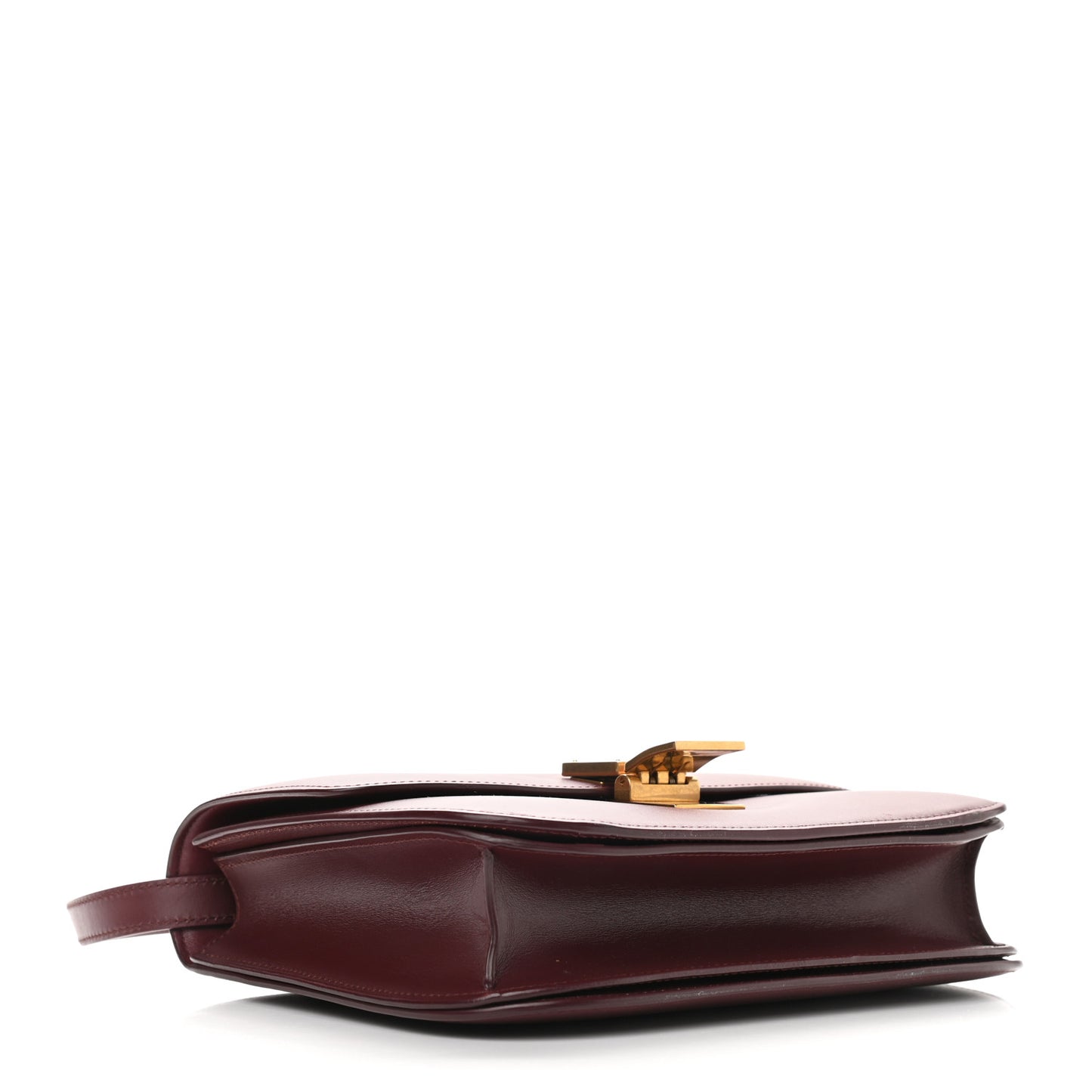 Box Calfskin Medium Classic Box Flap Bag Burgundy
