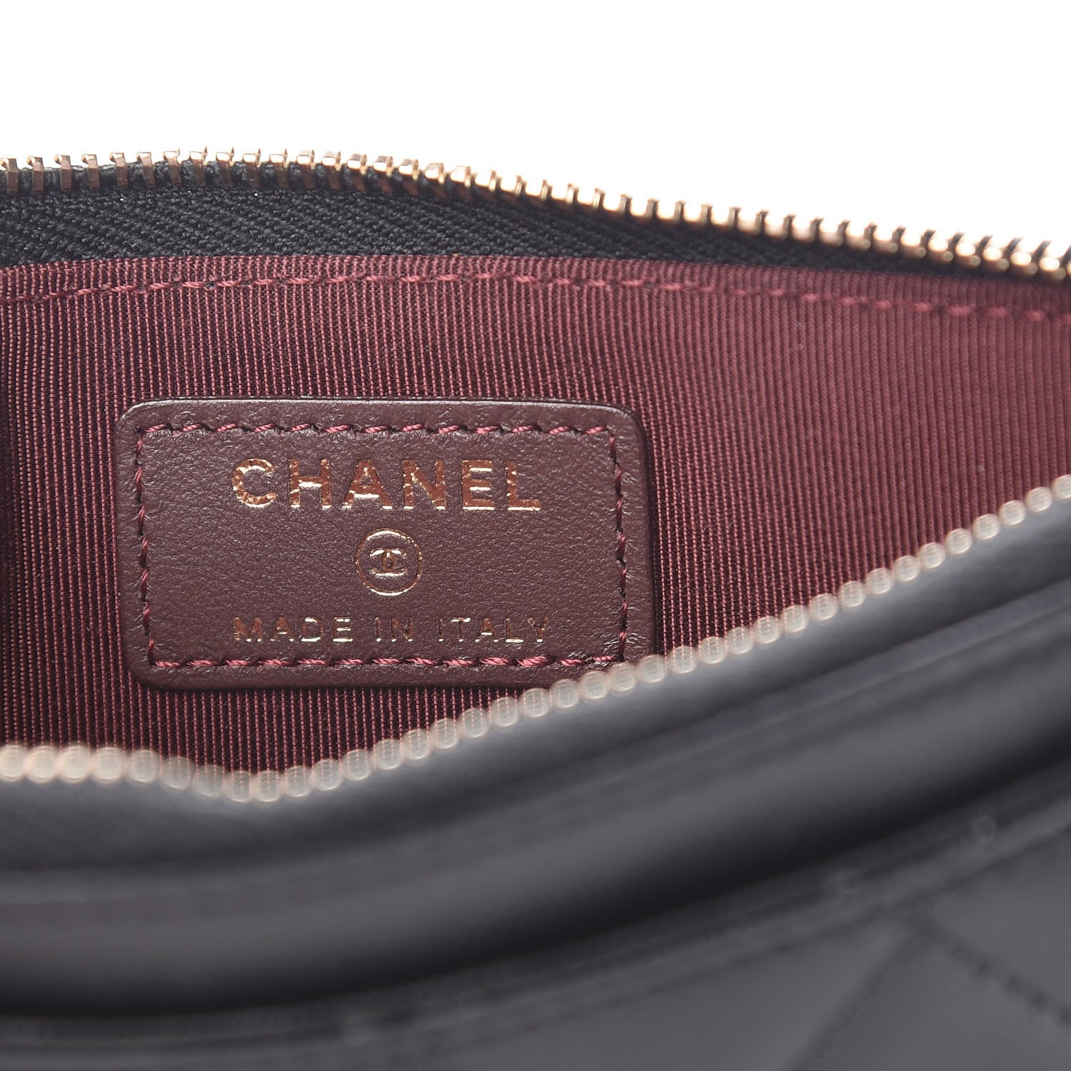 Chanel Lambskin Quilted Classic Zip Pouch Black 6 of 7