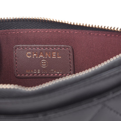 Chanel Lambskin Quilted Classic Zip Pouch Black 6 of 7