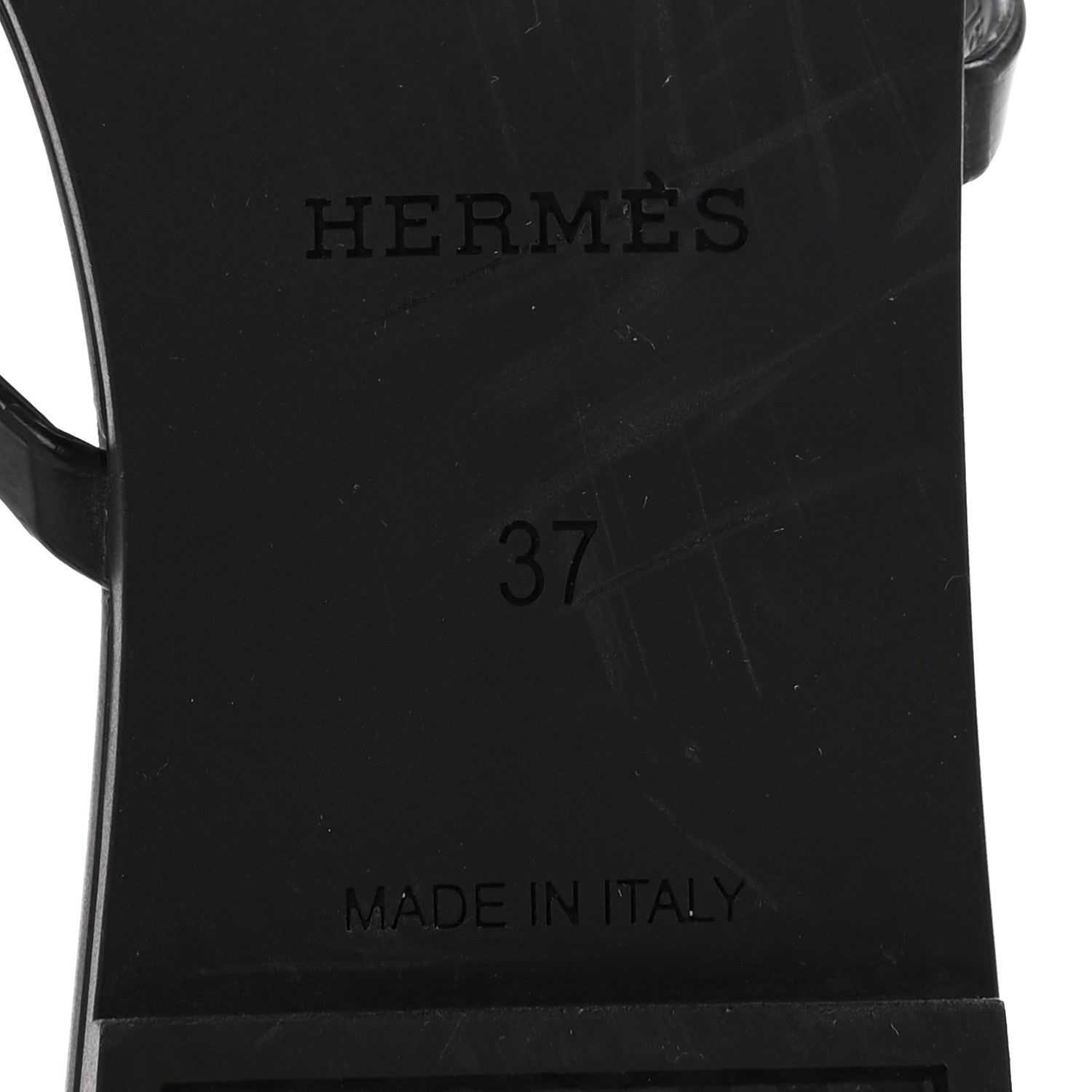 Hermes Rubber Chaine d'Ancre Rivage Sandals 37 Black 7 of 10