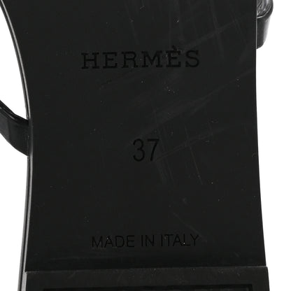Hermes Rubber Chaine d'Ancre Rivage Sandals 37 Black 7 of 10
