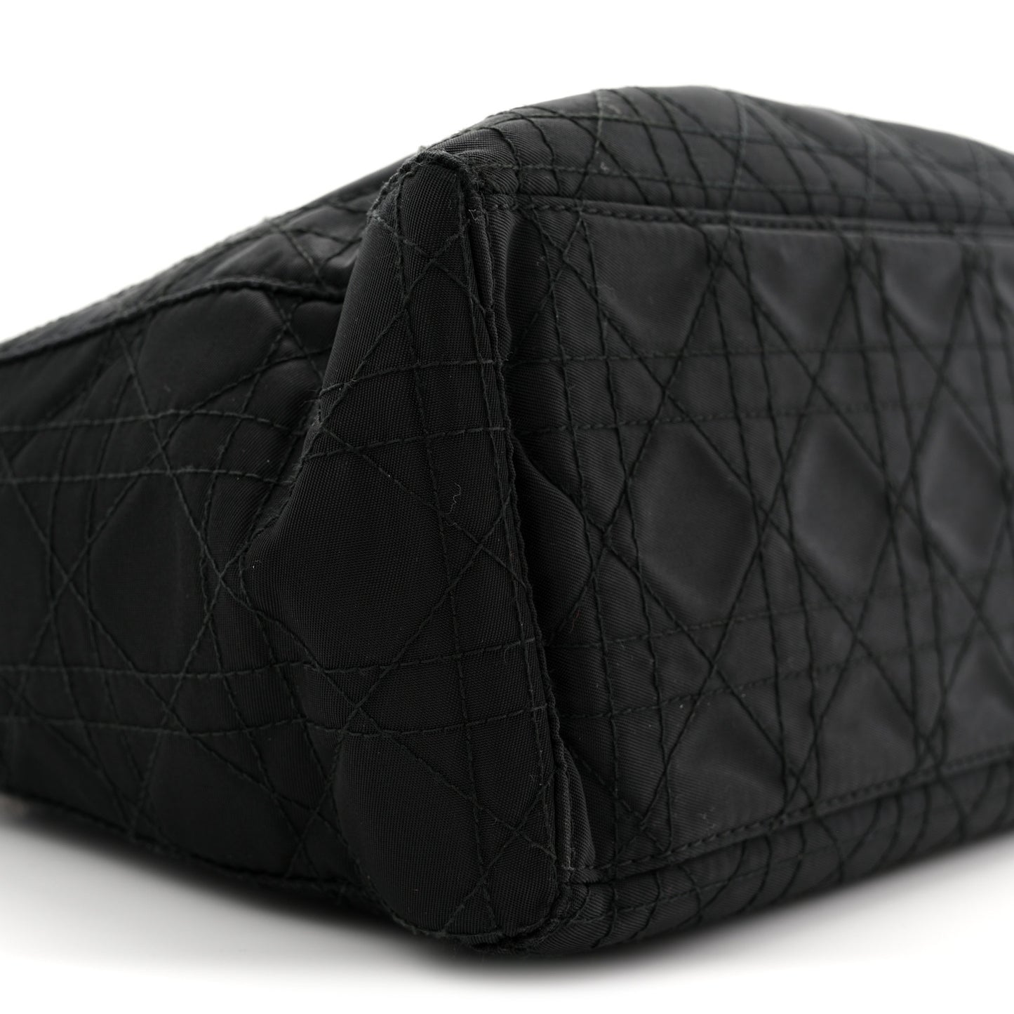 Nylon Cannage Medium Lady Dior Black