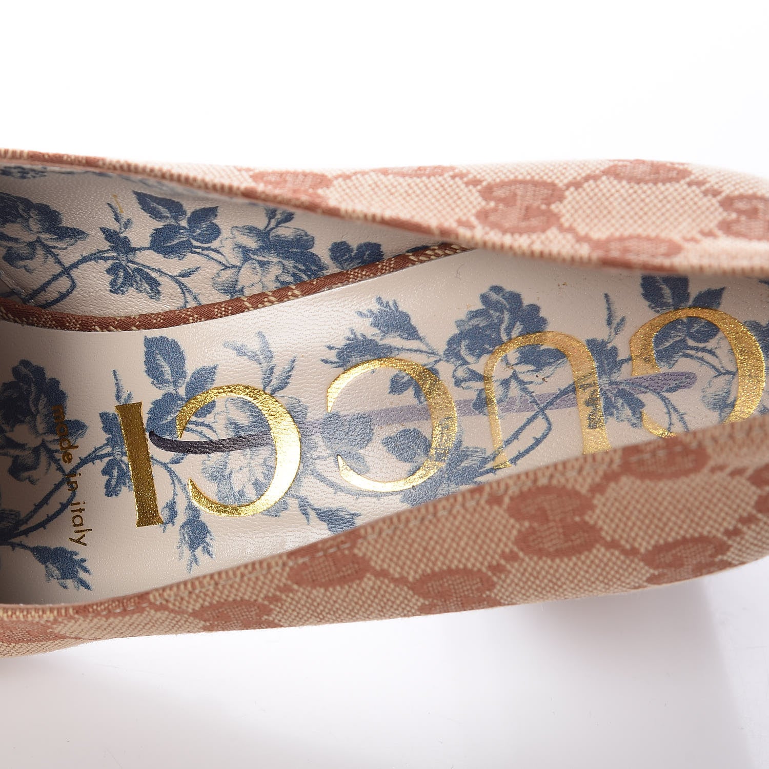 Gucci Monogram GG Victoire 55mm Loafer Pumps 38.5 Beige Ruggine 9 of 9