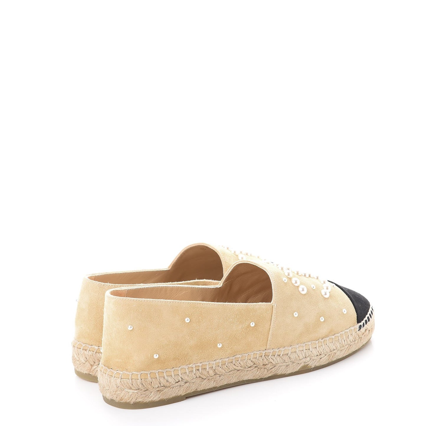 Suede Pearl CC Espadrilles 40 Beige Black