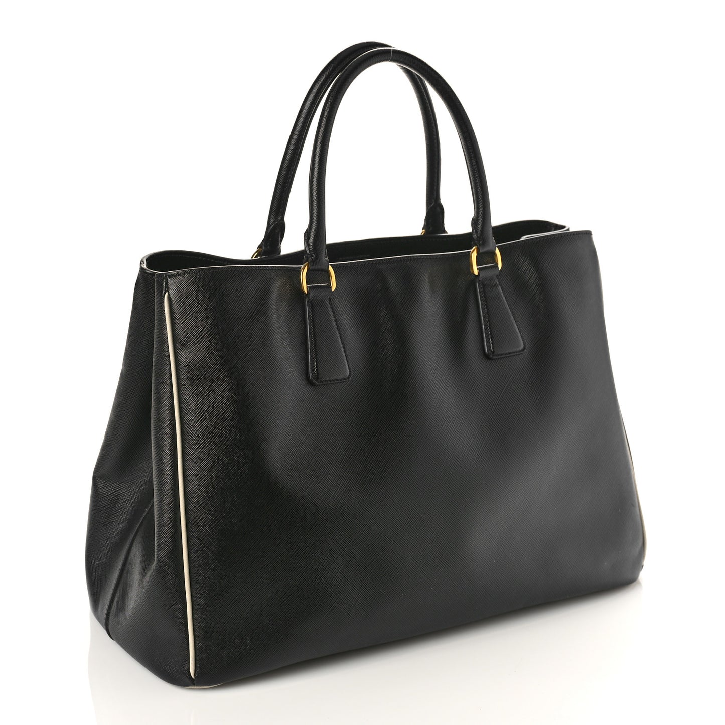 Saffiano Lux Large Tote Black Talco