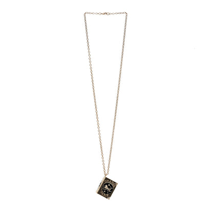 Chanel Metal CC Lion Book Locket Necklace Gold 3 of 5