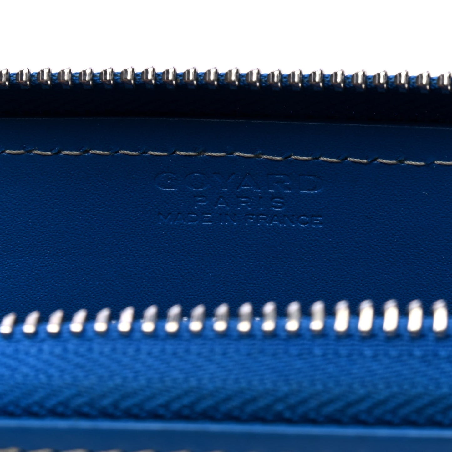 Goyardine Matignon Zip Around GM Wallet Blue