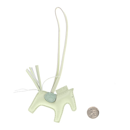 Hermes Milo Lambskin Matte Alligator Touch Grigri Rodeo Horse Bag Charm PM Vert Fizz Vert D'eau 2 of 5