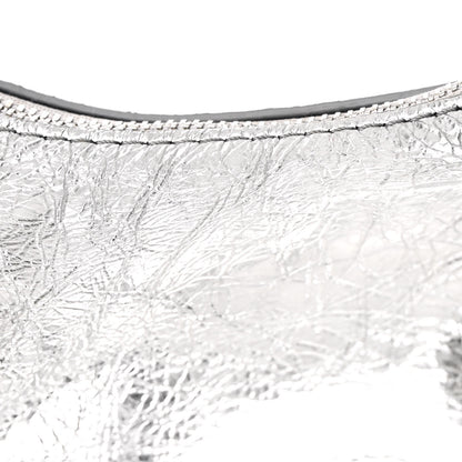Khaite Metallic Crinkled Calfskin Beatrice Small Hobo Silver 7 of 9