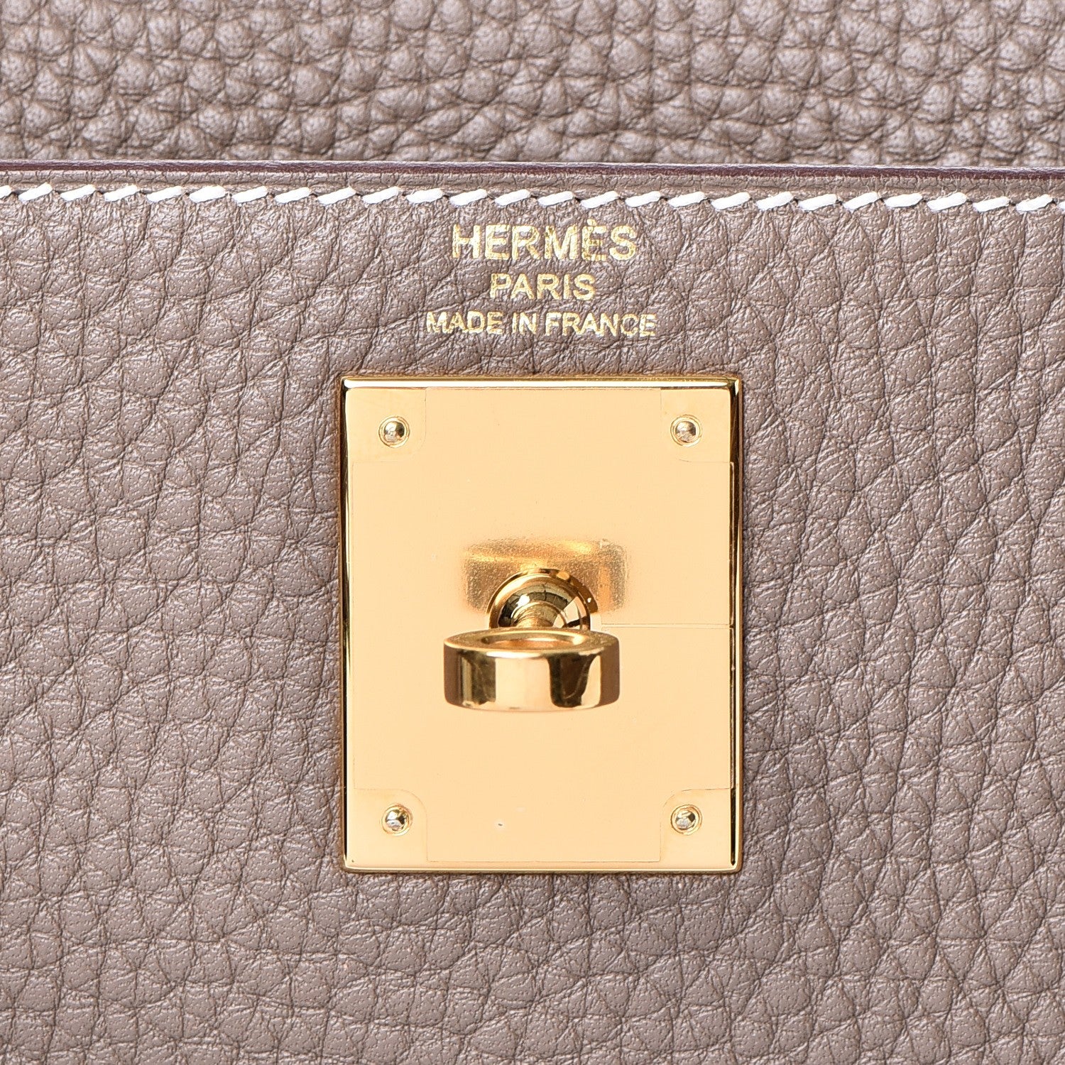 Hermes Taurillon Clemence Kelly Retourne 28 Etoupe 24 of 37