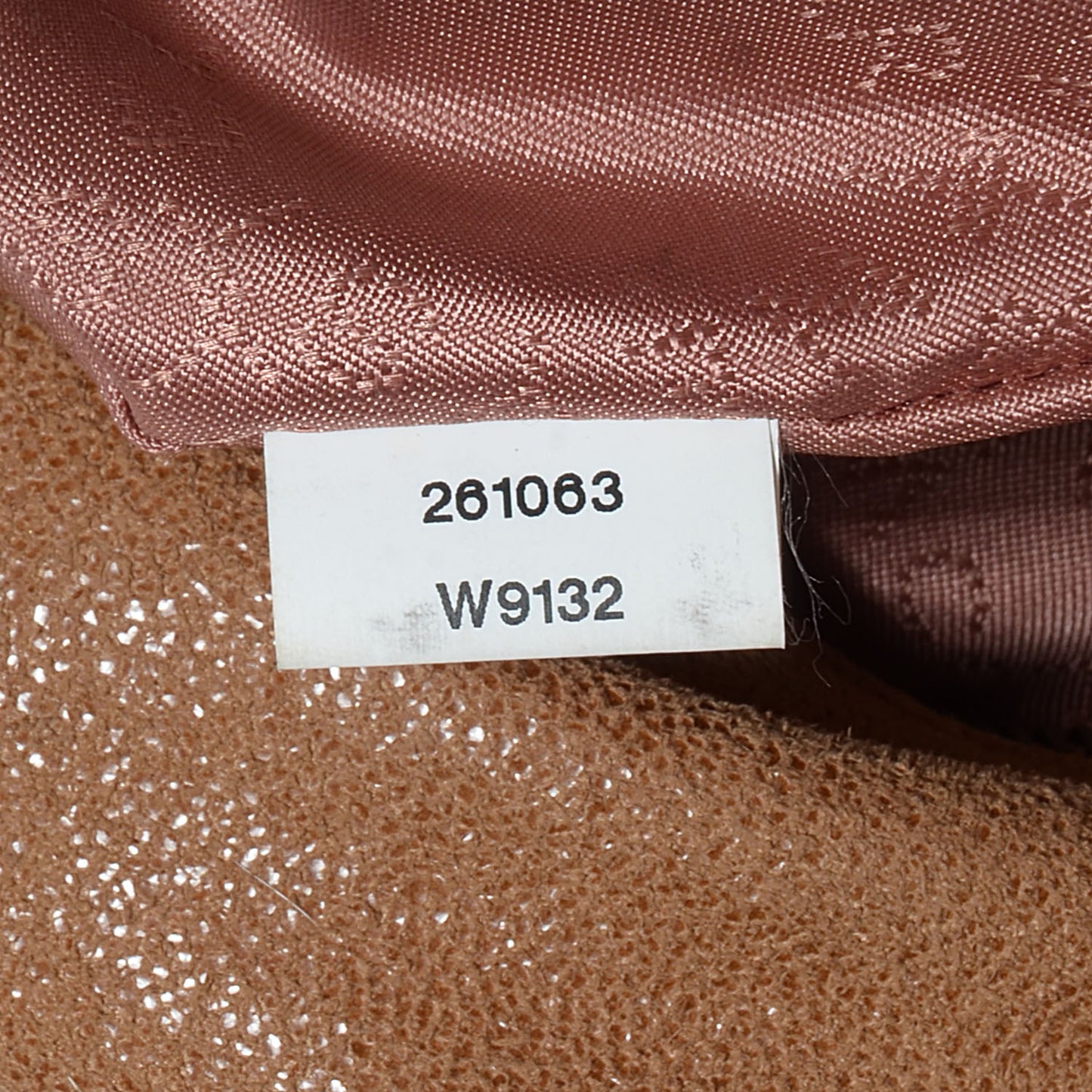 Faux Leather Shaggy Deer Small Falabella Camel