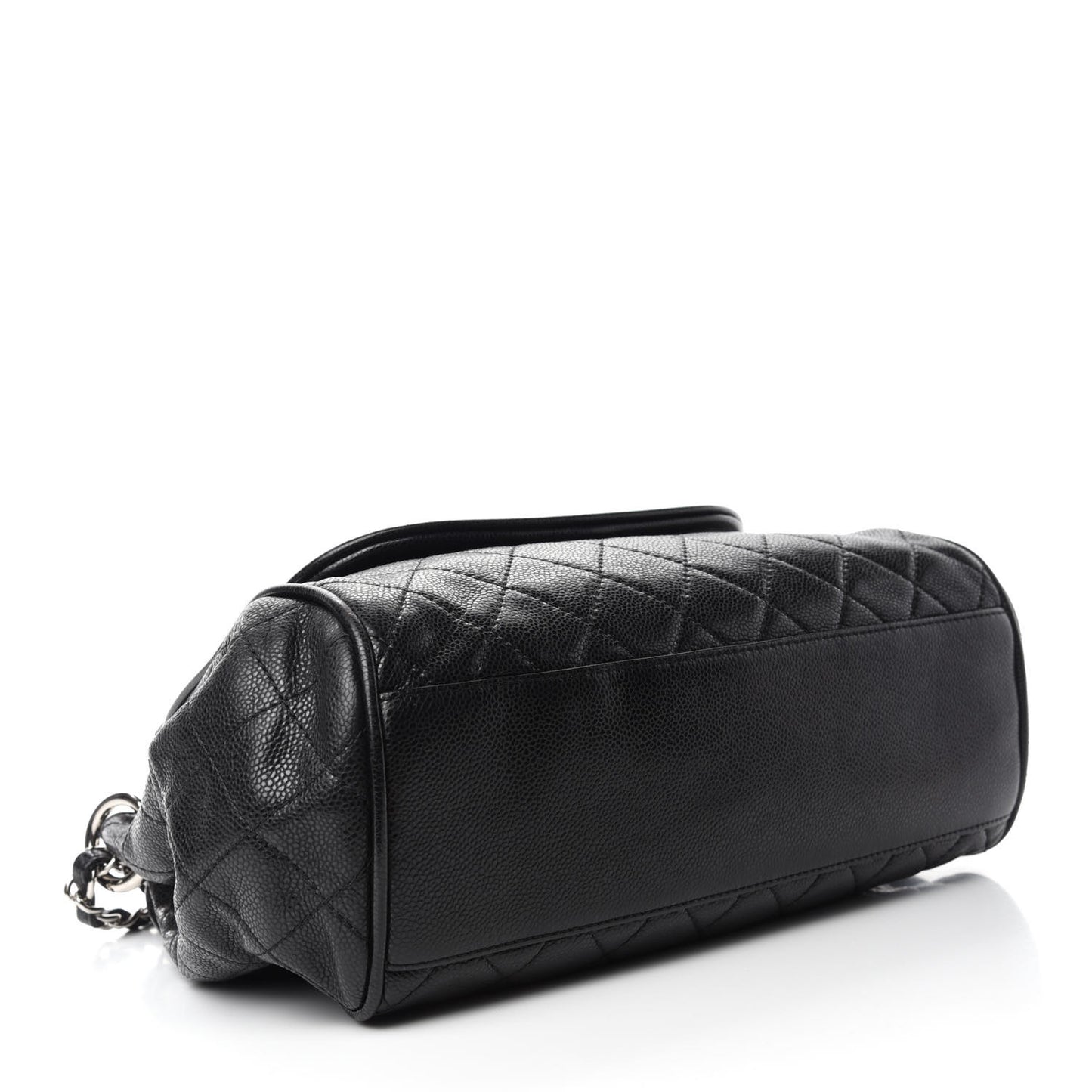 Caviar Quilted Timeless Accordion Flap Black