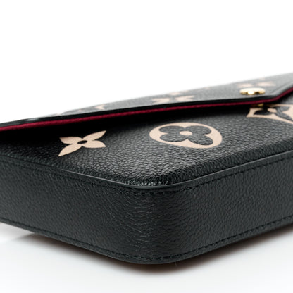 Louis Vuitton Empreinte Monogram Giant Felicie Pochette Black Beige 8 of 9