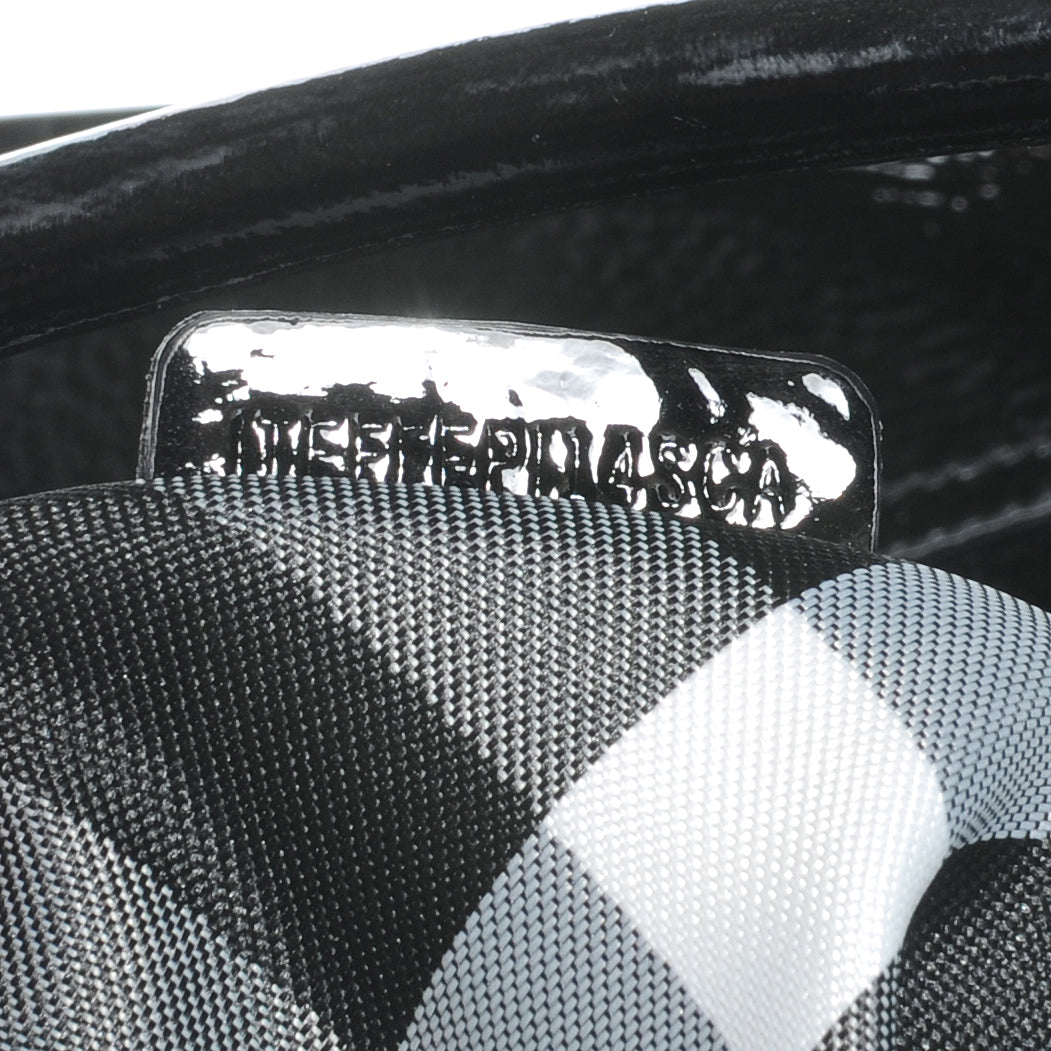 Patent Large Satchel Black