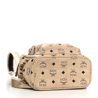 MCM Visetos Side Stud Mini Stark Backpack Beige 4 of 18