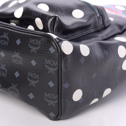 MCM Wrinkled Visetos Small Craig & Karl Beyond Snowdome Backpack Black 9 of 10