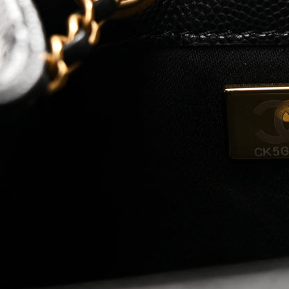 Chanel Caviar Quilted Mini Chanel 25 Handbag Black 7 of 10
