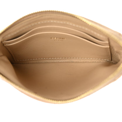 Celine Calfskin Quilted C Charm Coin Card Pouch Nude 5 of 11