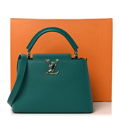 Louis Vuitton Taurillon Abalone Capucines BB Emerald 11 of 11
