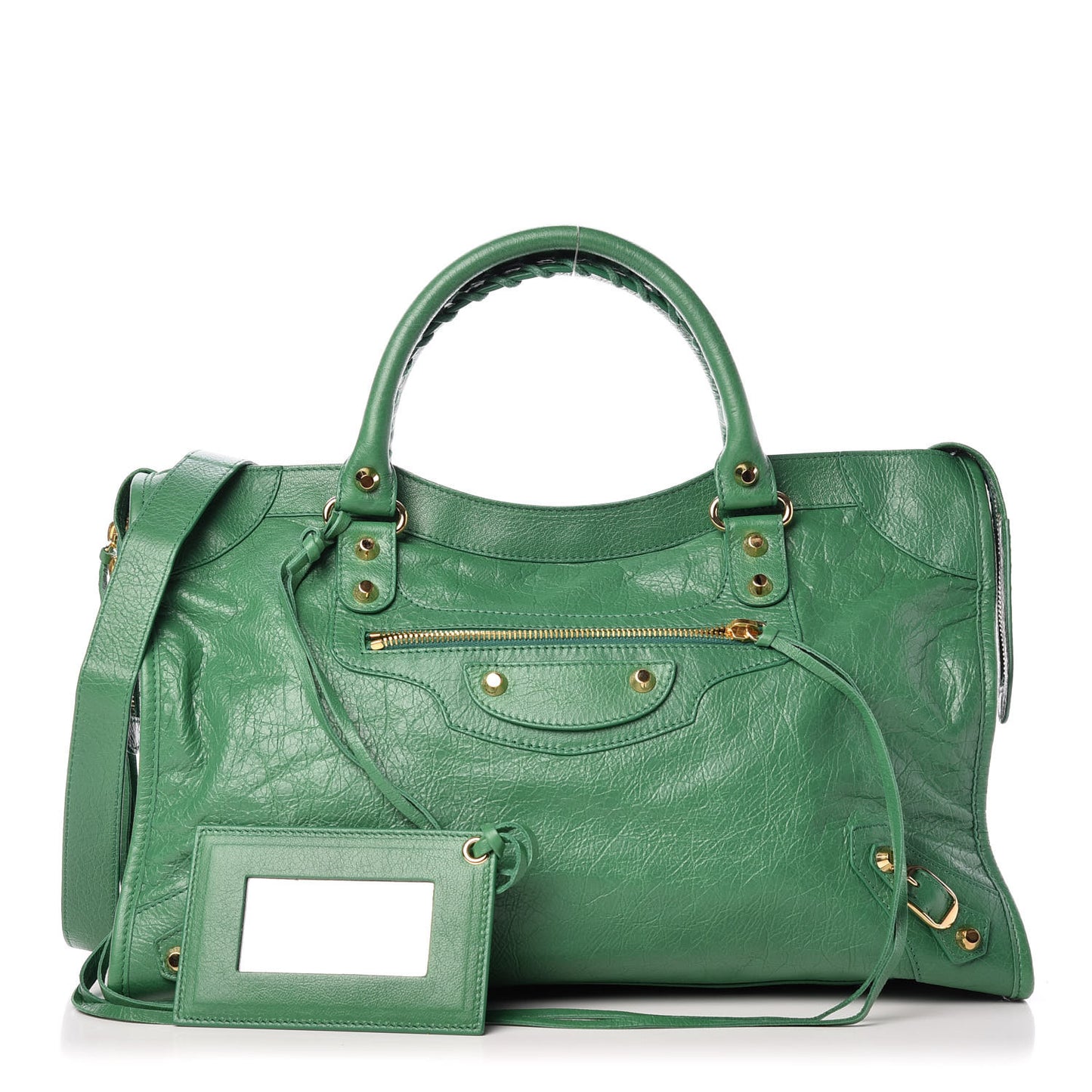 Agneau Classic Gold Hardware City Vert Emeraude