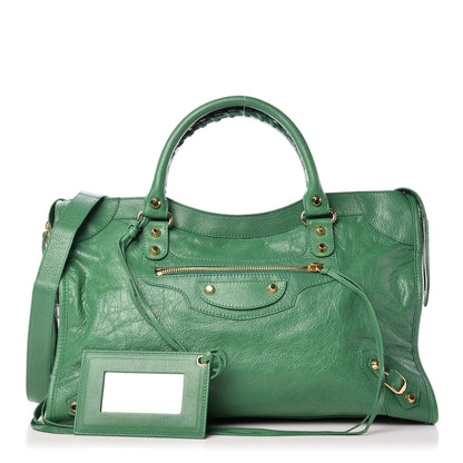 Balenciaga Agneau Classic Gold Hardware City Vert Emeraude 1 of 10